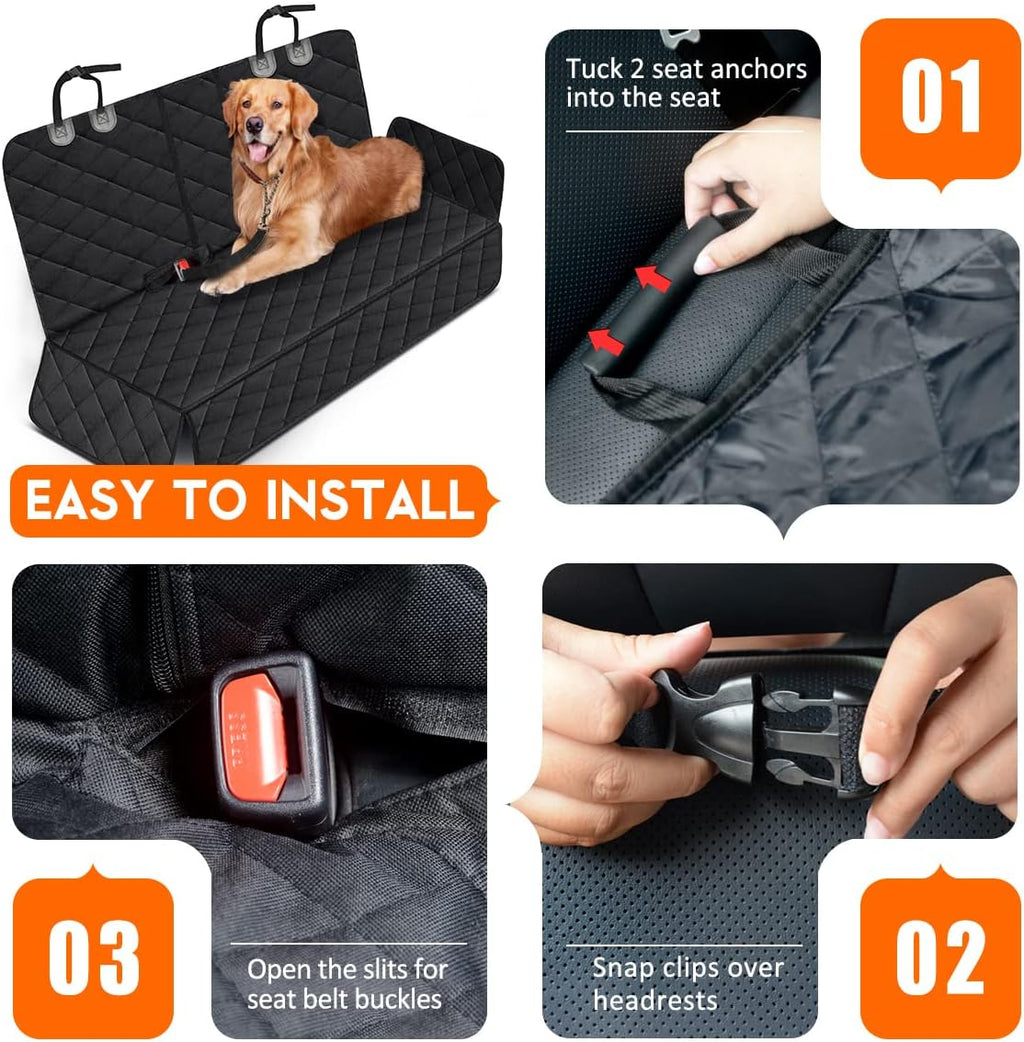 Premium Waterproof Dog Car Seat Cover - Ultimate Back Seat Protector for Pets and Kids